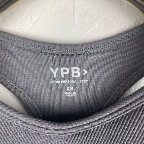 Abercrombie & Fitch YPB Long Line Sports Bra Gray Crop Top Seamless  Size XS - Picture 5 of 5